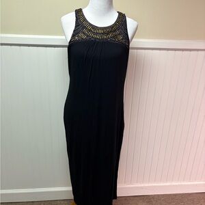 Mossimo Supply Co. Black Midi Dress with Metallic Beads
